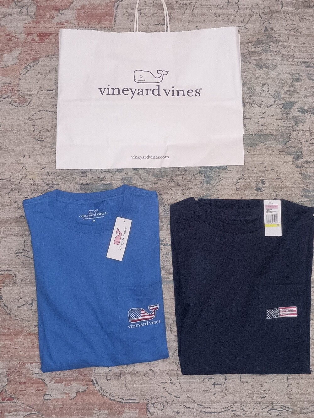 Vineyard Vines Long And Short  Sleeve Men's Flag Shirts New With Tags Medium